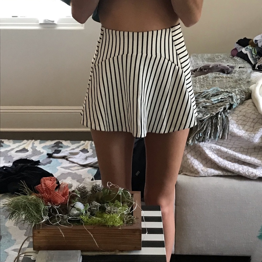 topshop striped skort